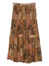 Ba&sh Pisca Tiered Maxi Skirt In Orange