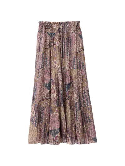 Ba&sh Pitsy Paisley-print Tiered Skirt In Multi