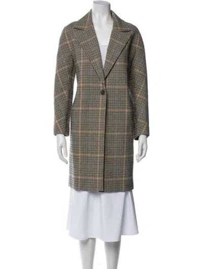 Pre-owned Ba&sh Plaid Print Blazer In Neutral