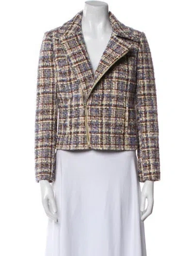 Pre-owned Ba&sh Plaid Print Blazer W/ Tags In Multi