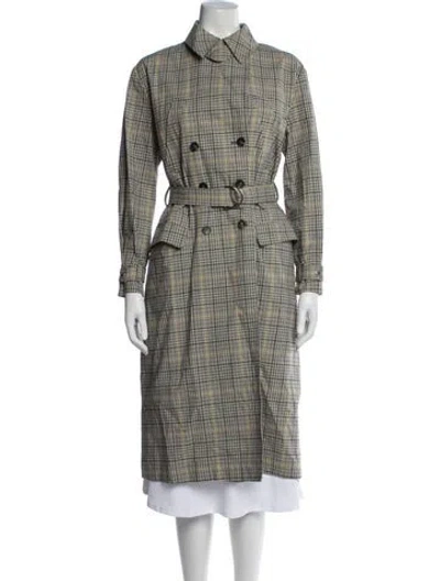 Pre-owned Ba&sh Plaid Print Jacket In Brown