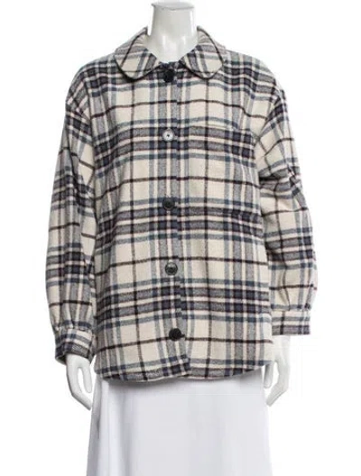 Pre-owned Ba&sh Plaid Print Jacket In Neutrals
