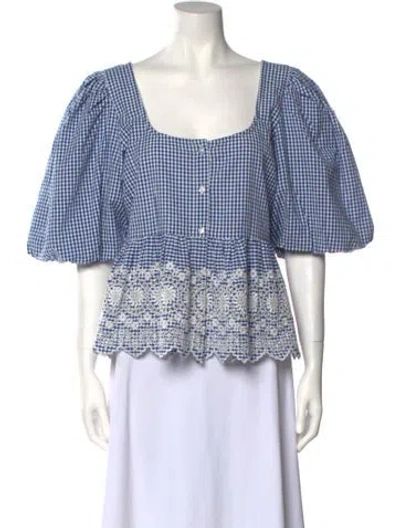 Pre-owned Ba&sh Plaid Print Scoop Neck Sweater In Neutral