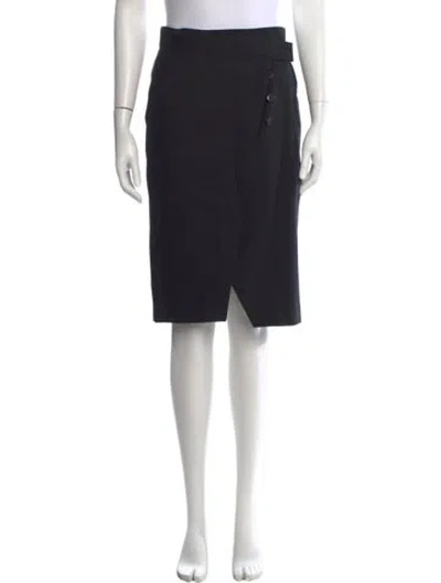 Pre-owned Ba&sh Pleated Accents Knee-length Skirt In Black
