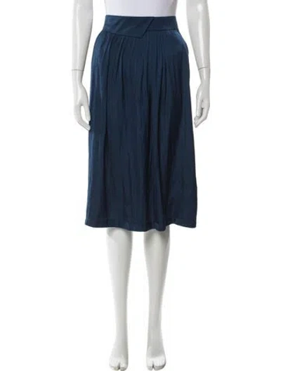Pre-owned Ba&sh Pleated Accents Knee-length Skirt In Blue