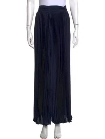 Pre-owned Ba&sh Pleated Accents Long Skirt In Blue