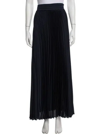 Pre-owned Ba&sh Pleated Accents Long Skirt In Blue