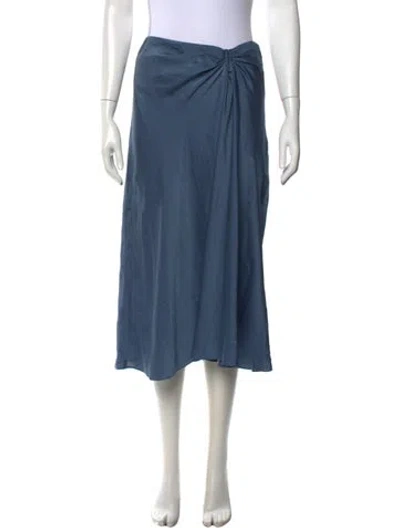 Pre-owned Ba&sh Pleated Accents Midi Length Skirt In Blue