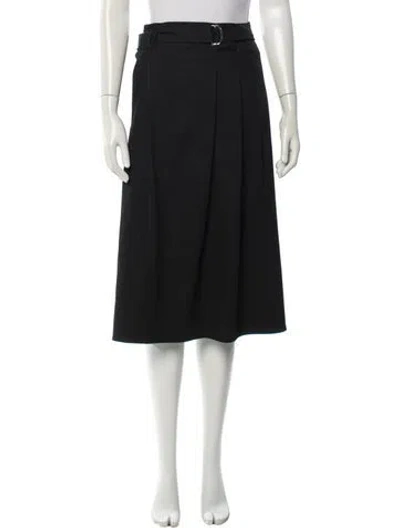 Pre-owned Ba&sh Pleated Accents Midi Length Skirt In Gray