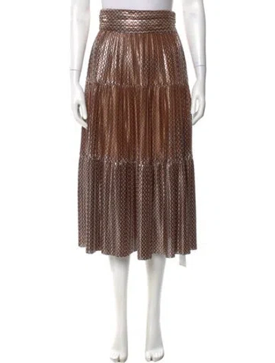 Pre-owned Ba&sh Pleated Accents Midi Length Skirt In Neutral