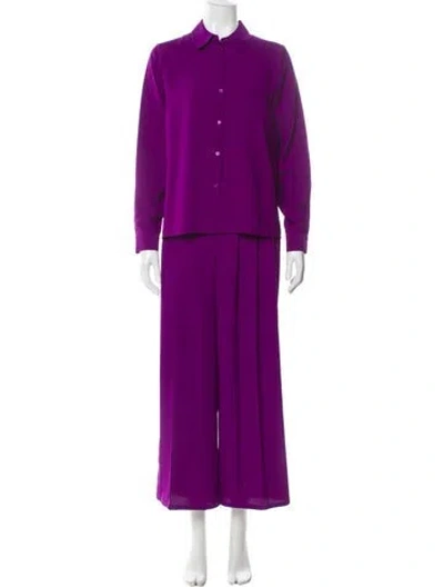 Pre-owned Ba&sh Pleated Accents Pant Set In Purple