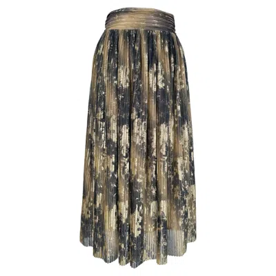 Pre-owned Ba&sh Ba & Sh Pleated Maxi Skirt In Multicolor Polyester