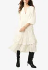Ba&sh Plume Layered Midi Dress In Neutral