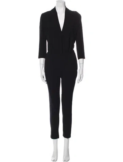 Pre-owned Ba&sh Plunge Neckline Jumpsuit In Blue