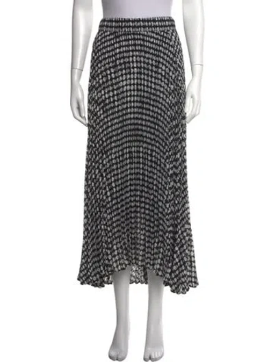Pre-owned Ba&sh Polka Dot Print Long Skirt In Black/white