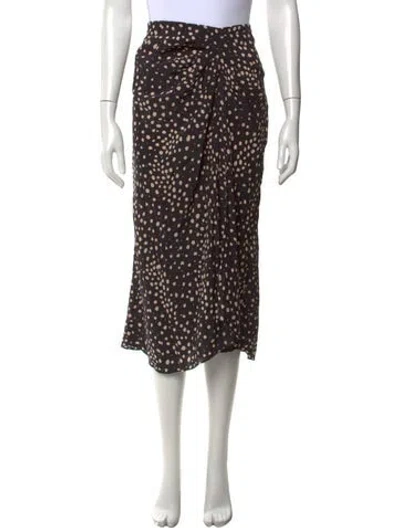 Pre-owned Ba&sh Polka Dot Print Midi Length Skirt In Multi