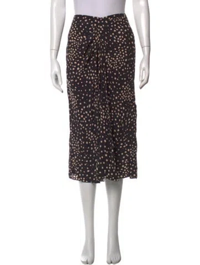Pre-owned Ba&sh Polka Dot Print Midi Length Skirt In Neutral