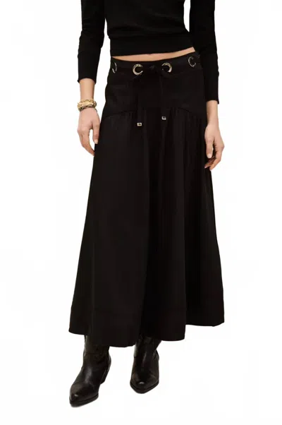 Ba&sh Ponia Midi Skirt In Black
