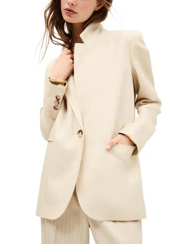 Ba&sh Poy Linen-blend Blazer In Beige