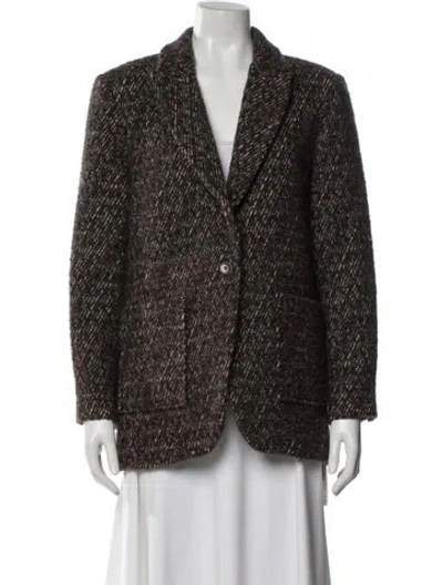 Pre-owned Ba&sh Printed Blazer In Neutral