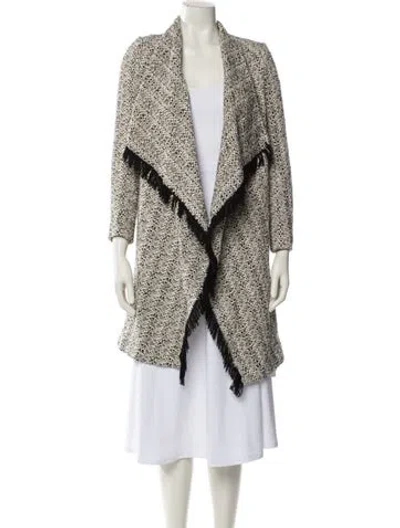 Pre-owned Ba&sh Printed Blazer In White