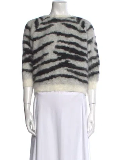 Pre-owned Ba&sh Printed Crew Neck Sweater In Multi