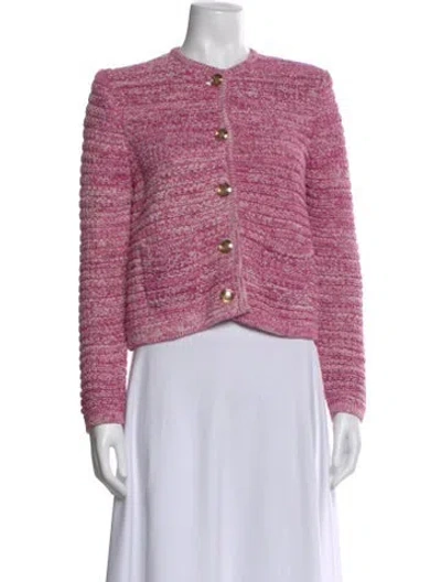 Pre-owned Ba&sh Printed Crew Neck Sweater In Pink