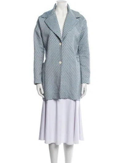 Pre-owned Ba&sh Printed Evening Jacket In Blue