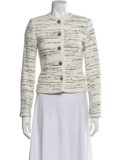 Pre-owned Ba&sh Printed Evening Jacket In White