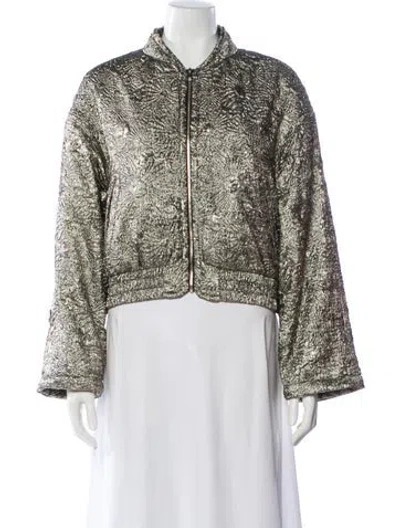 Pre-owned Ba&sh Printed Jacket In Green