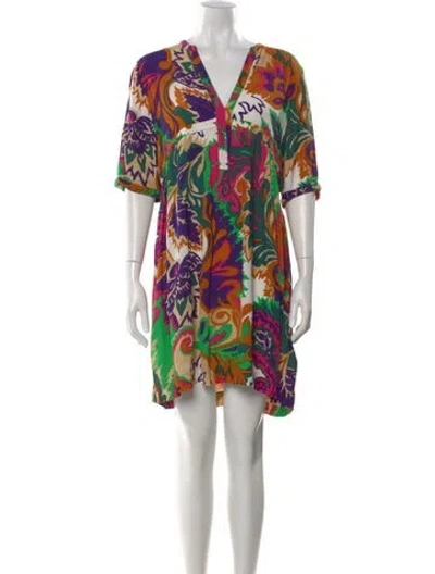 Pre-owned Ba&sh Printed Knee-length Dress In Multi