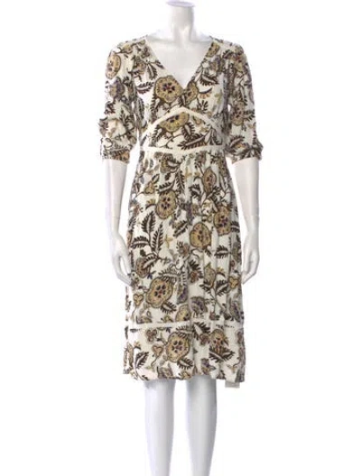 Pre-owned Ba&sh Printed Knee-length Dress In Neutral