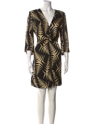 Pre-owned Ba&sh Printed Knee-length Dress In Neutral