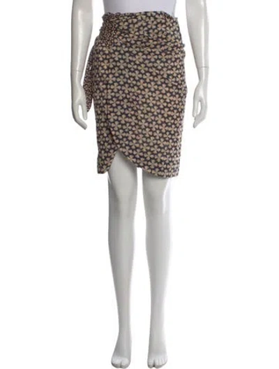 Pre-owned Ba&sh Printed Knee-length Skirt In Black