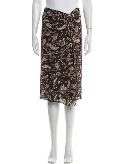 Pre-owned Ba&sh Printed Knee-length Skirt In Gray
