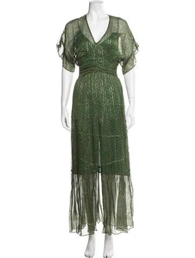 Pre-owned Ba&sh Printed Long Dress
