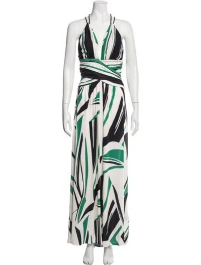 Pre-owned Ba&sh Printed Long Dress In Multi