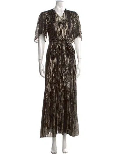 Pre-owned Ba&sh Printed Long Dress In Multi
