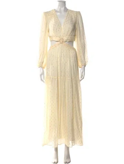 Pre-owned Ba&sh Printed Long Dress In Multi