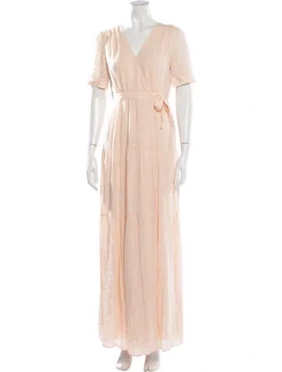 Pre-owned Ba&sh Printed Long Dress W/ Tags In Neutrals