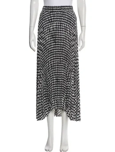 Pre-owned Ba&sh Printed Long Skirt In Black/white