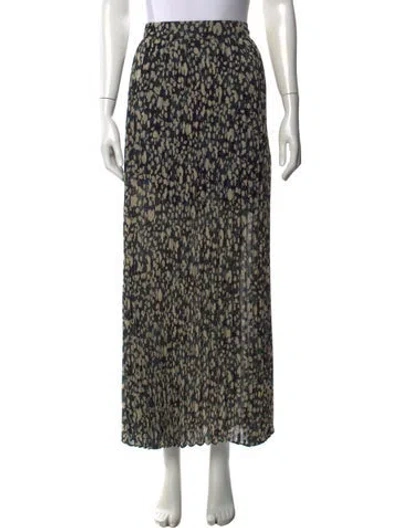 Pre-owned Ba&sh Printed Long Skirt In Green