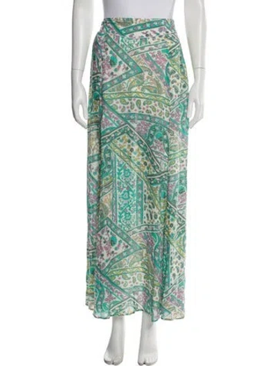 Pre-owned Ba&sh Printed Long Skirt In Multi
