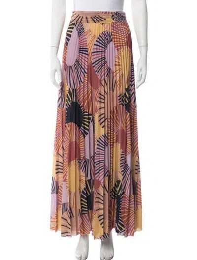 Pre-owned Ba&sh Printed Long Skirt In Purple