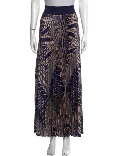 Pre-owned Ba&sh Printed Long Skirt W/ Tags In Blue