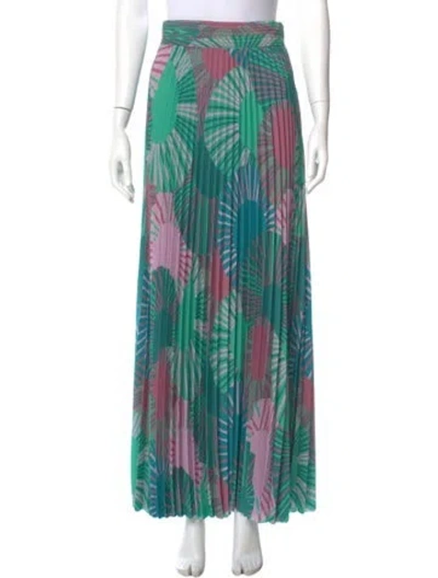 Pre-owned Ba&sh Printed Long Skirt W/ Tags In Green