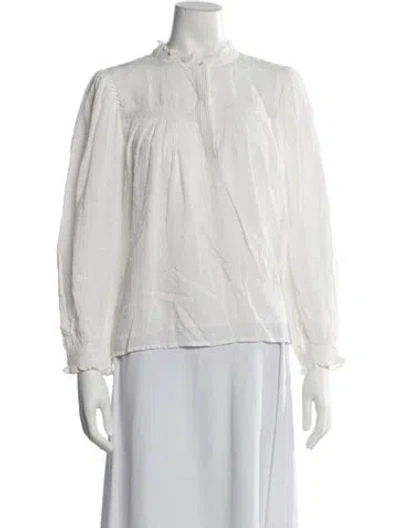 Pre-owned Ba&sh Printed Long Sleeve Blouse In Neutrals