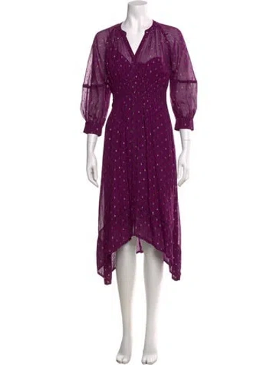 Pre-owned Ba&sh Printed Midi Length Dress