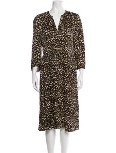 Pre-owned Ba&sh Printed Midi Length Dress