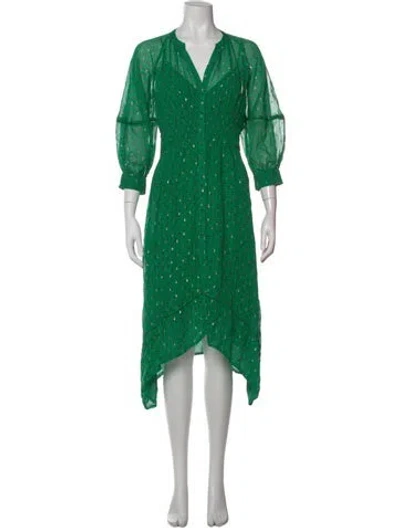 Pre-owned Ba&sh Printed Midi Length Dress